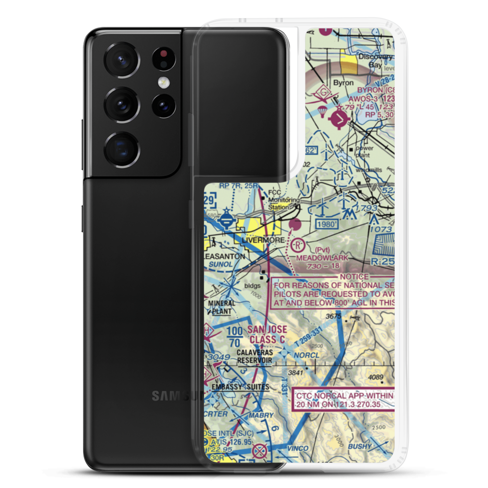 Meadowlark Field (63CN) VFR Sectional Samsung Case Samsung Galaxy S21 Ultra model shown
