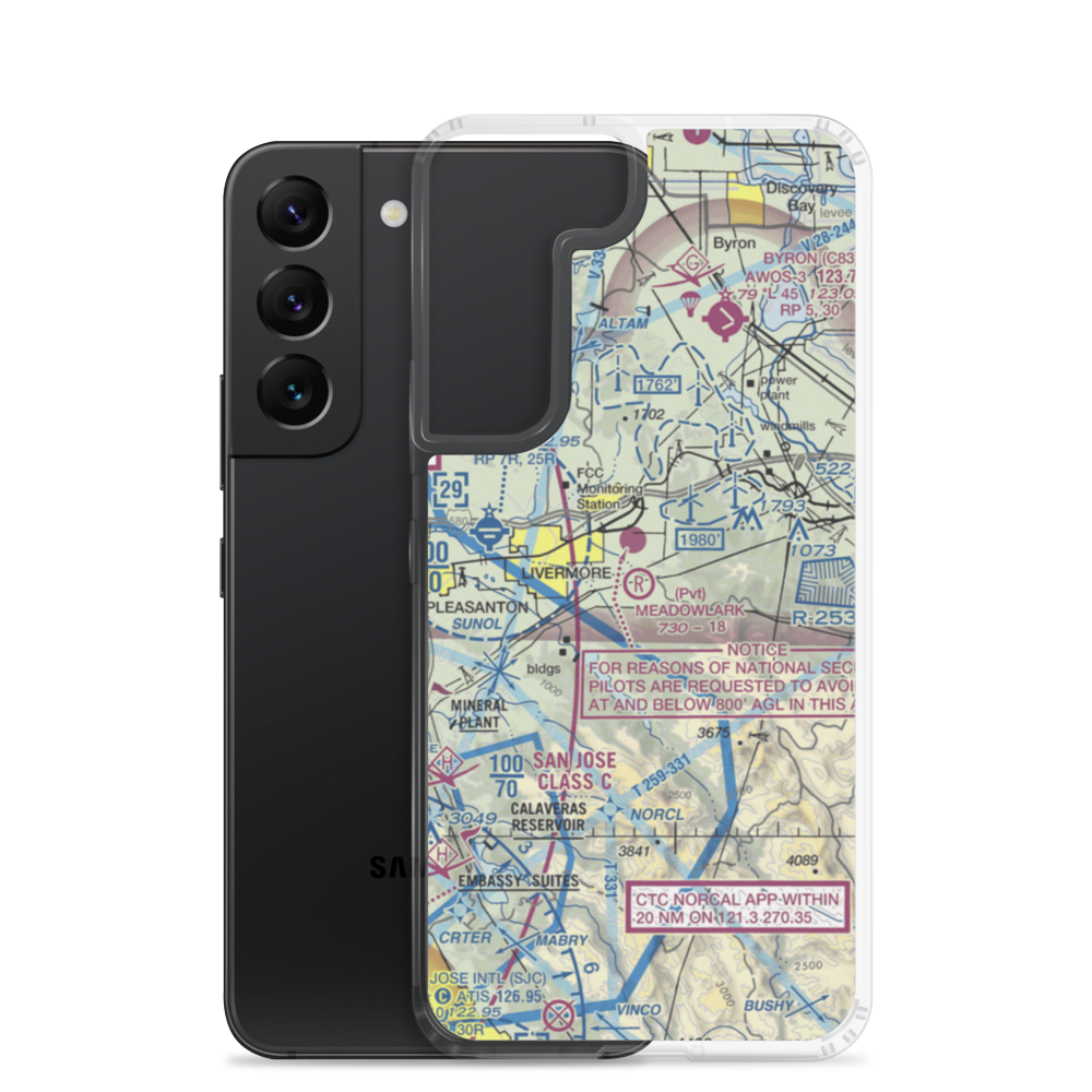 Meadowlark Field (63CN) VFR Sectional Samsung Case Samsung Galaxy S22 model shown