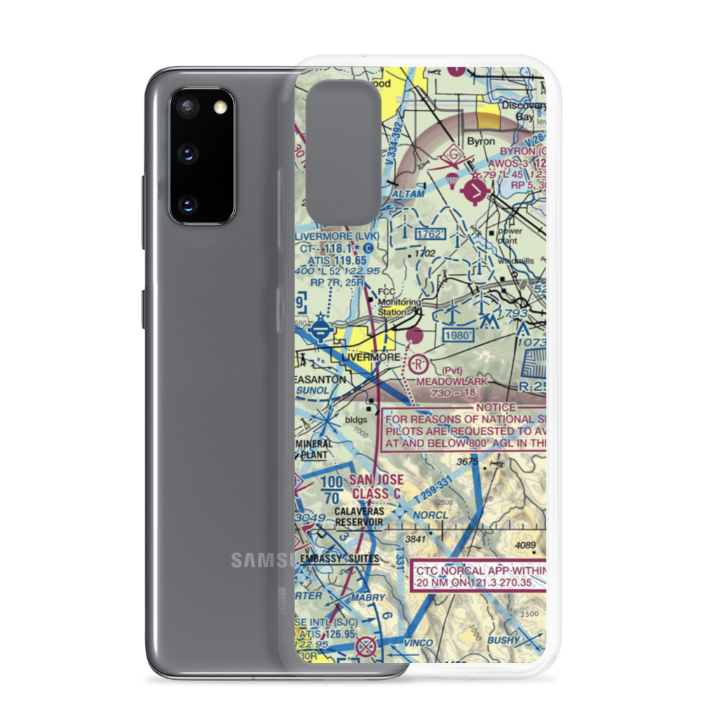 Meadowlark Field (63CN) VFR Sectional Samsung Case Samsung Galaxy S20 model shown