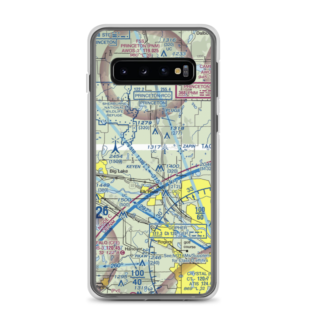 Meadowvale Airport (MN40) VFR Sectional Samsung Case Samsung Galaxy S10 model shown