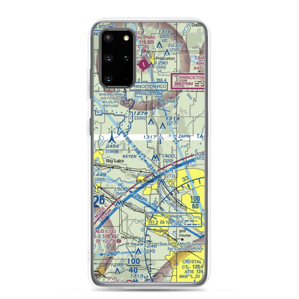 Meadowvale Airport (MN40) VFR Sectional Samsung Case Samsung Galaxy S20 Plus model shown
