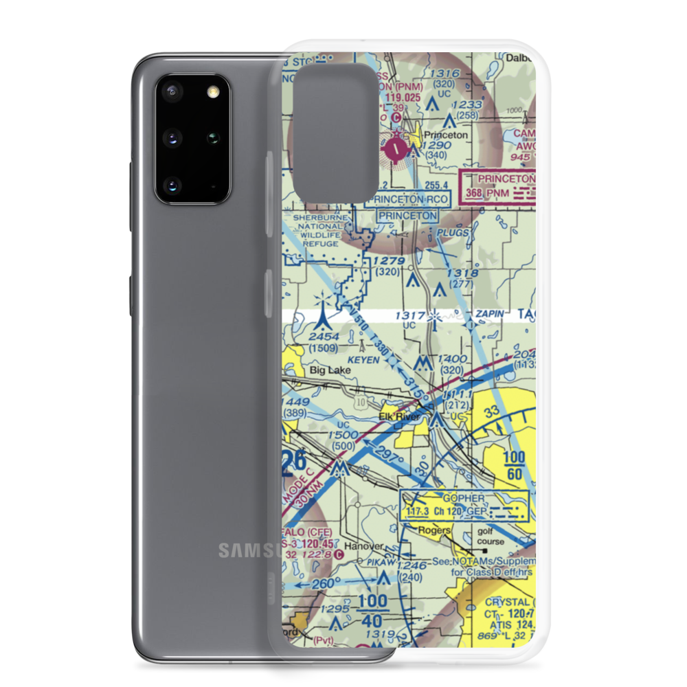 Meadowvale Airport (MN40) VFR Sectional Samsung Case Samsung Galaxy S20 Plus model shown