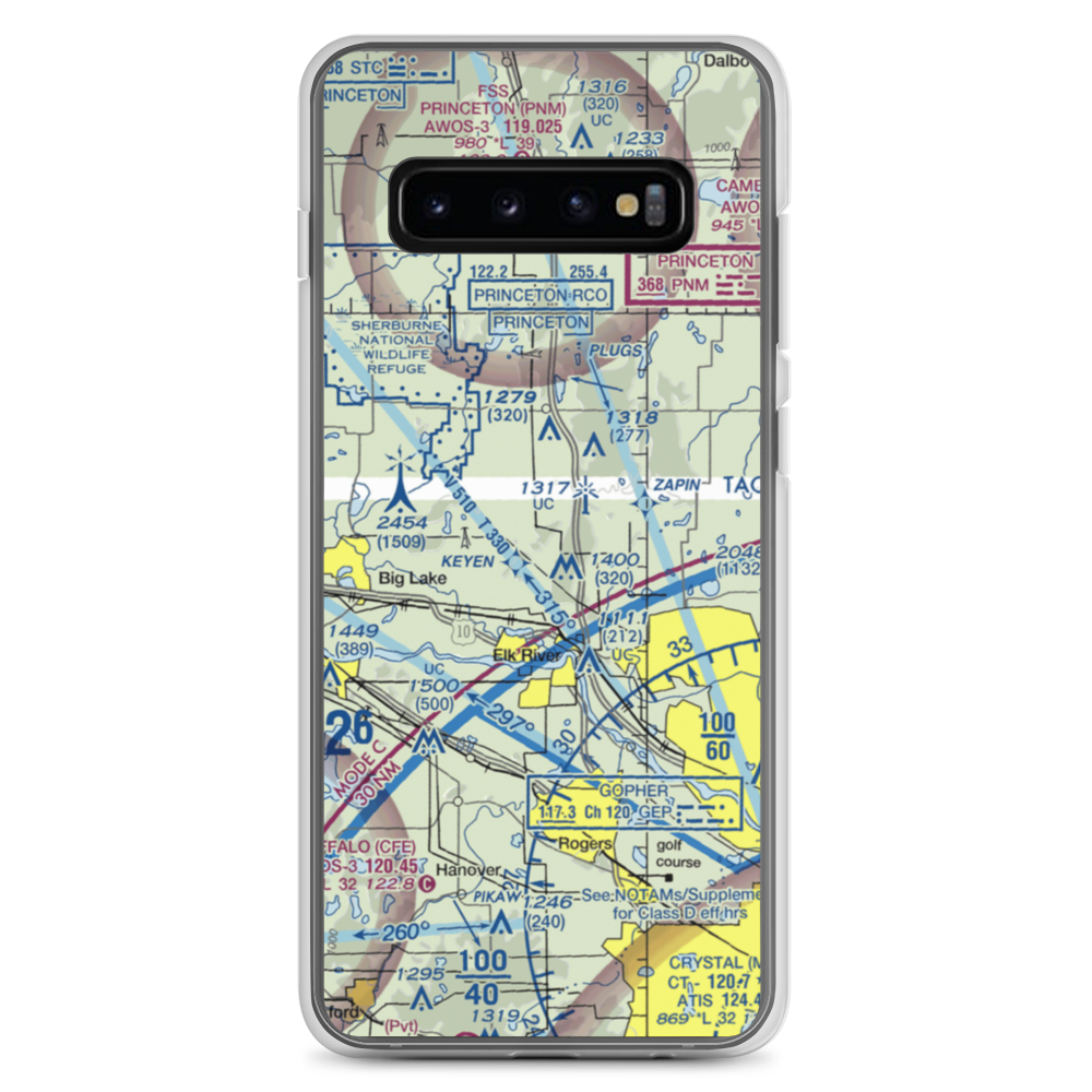 Meadowvale Airport (MN40) VFR Sectional Samsung Case Samsung Galaxy S10+ model shown