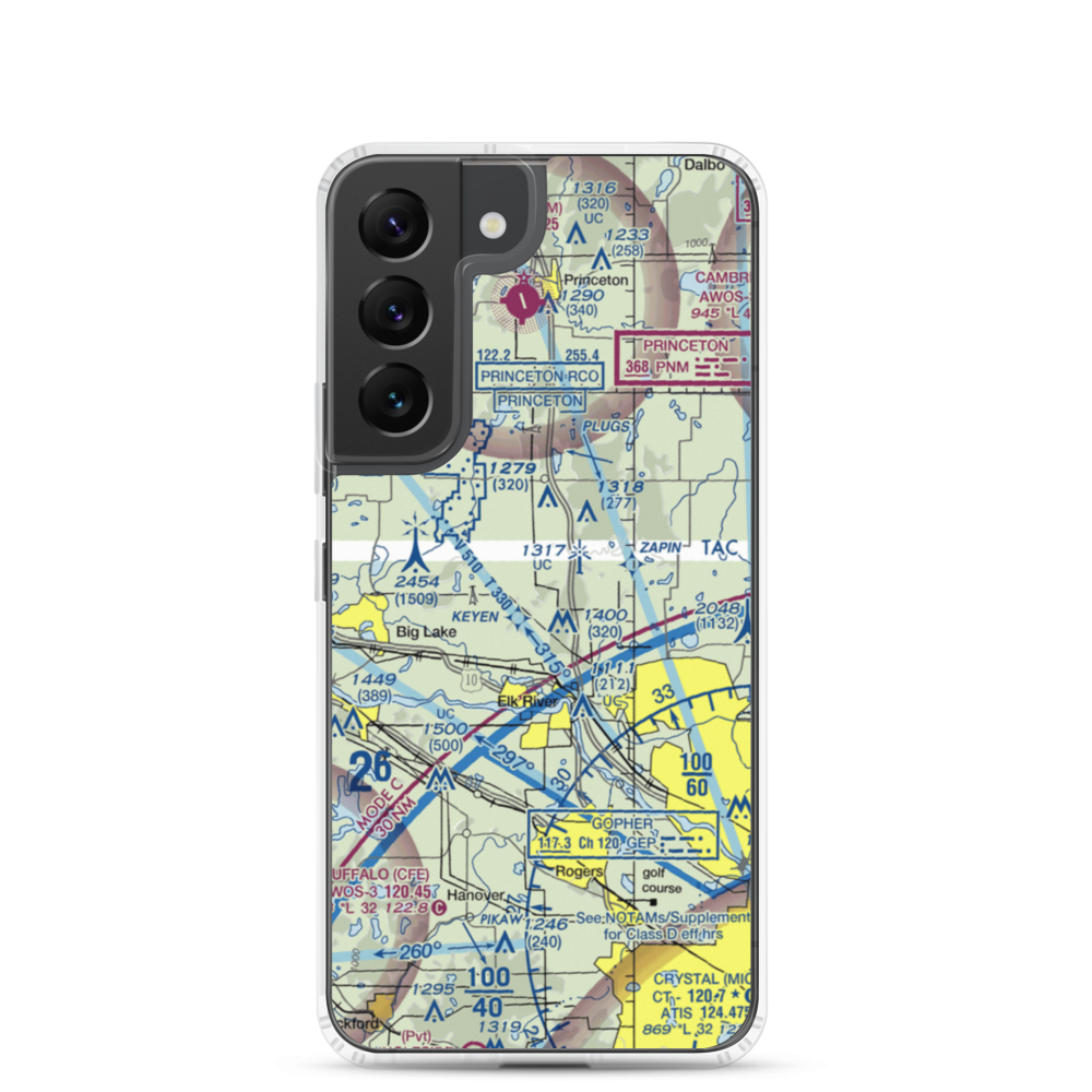 Meadowvale Airport (MN40) VFR Sectional Samsung Case Samsung Galaxy S22 model shown