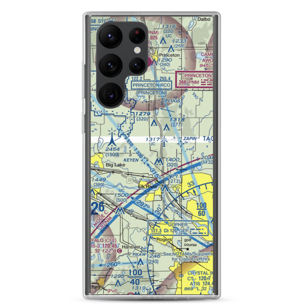 Meadowvale Airport (MN40) VFR Sectional Samsung Case Samsung Galaxy S22 Ultra model shown