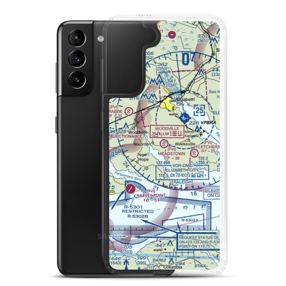 Meadstown Airstrip (NC28) VFR Sectional Samsung Case Samsung Galaxy S21 Plus model shown
