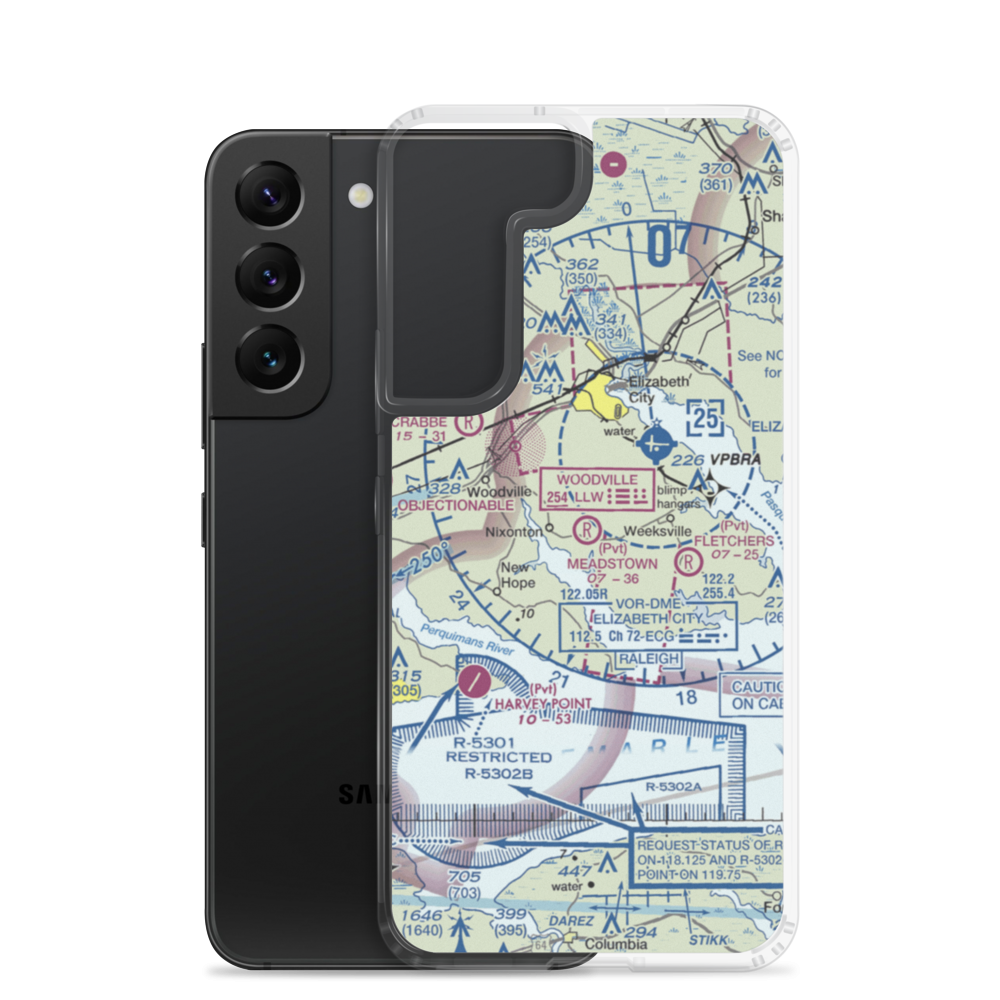 Meadstown Airstrip (NC28) VFR Sectional Samsung Case Samsung Galaxy S22 model shown