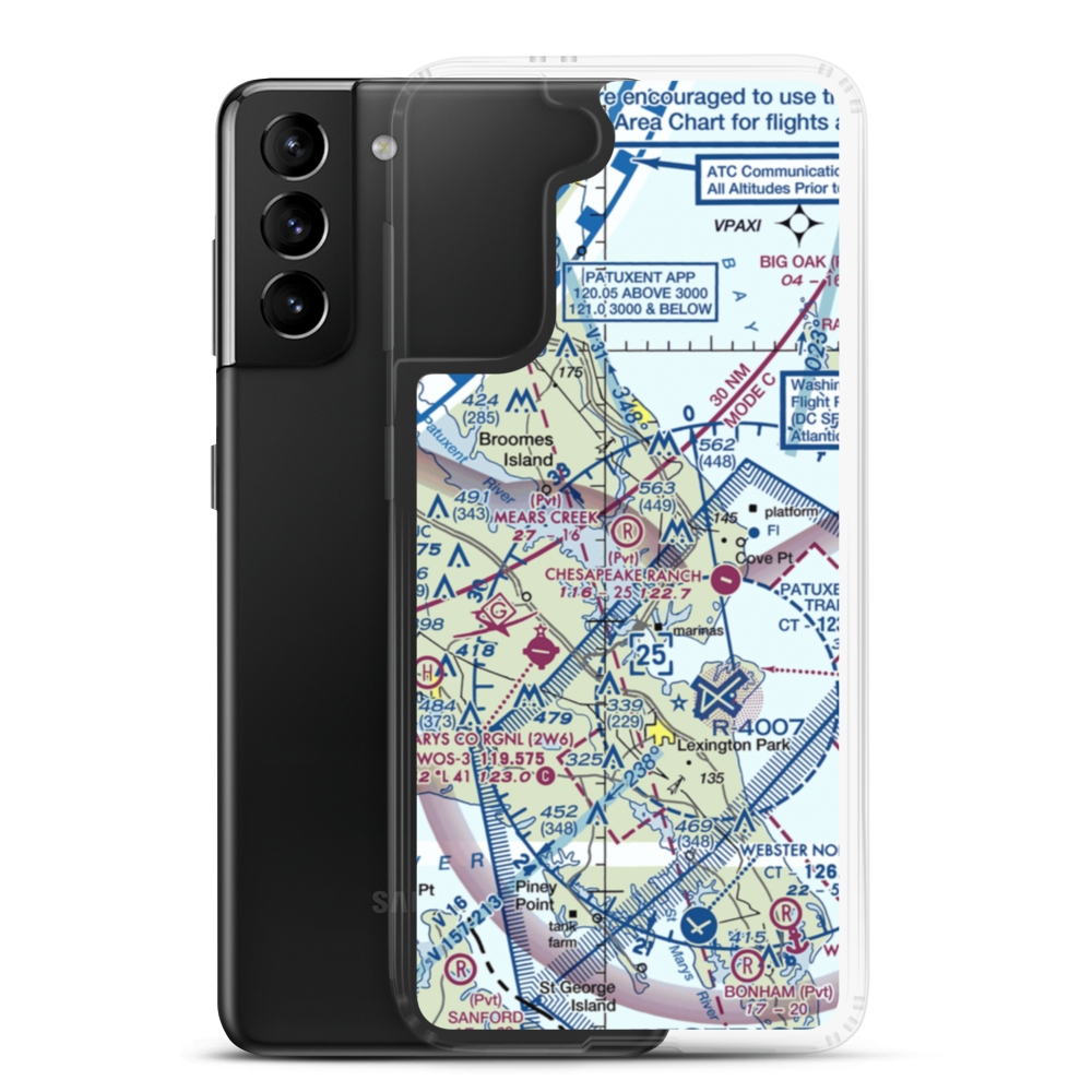 Mears Creek Airfield (4MD0) VFR Sectional Samsung Case Samsung Galaxy S21 Plus model shown