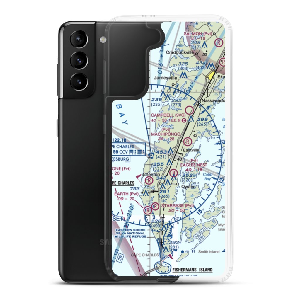 Mears Field (VG00) VFR Sectional Samsung Case Samsung Galaxy S21 Plus model shown