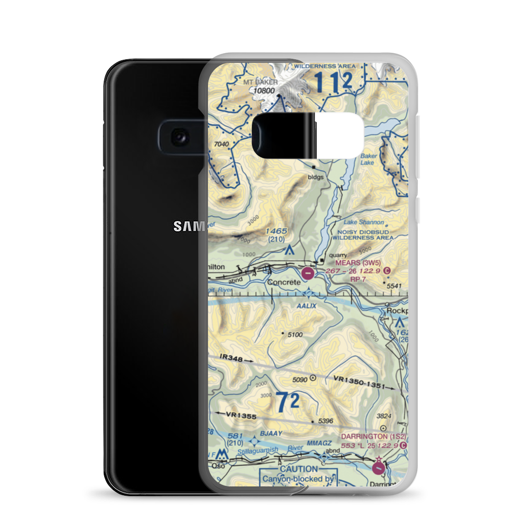 Mears Field Airport (3W5) VFR Sectional Samsung Case Samsung Galaxy S10e model shown
