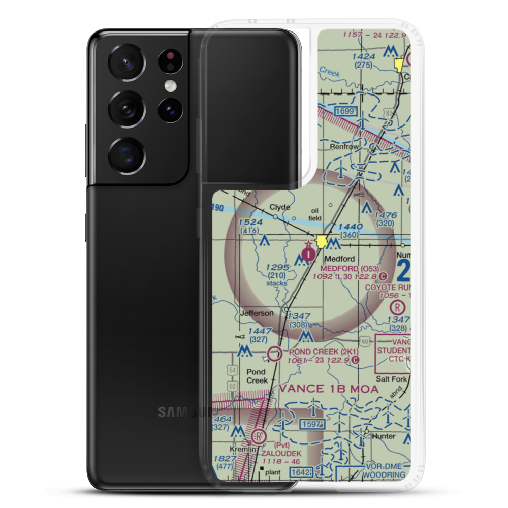 Medford Municipal Airport (O53) VFR Sectional Samsung Case Samsung Galaxy S21 Ultra model shown