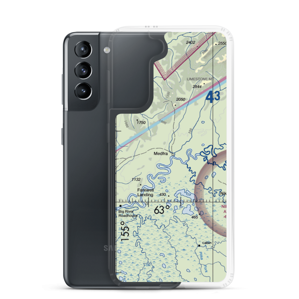 Medfra Airport (MDR) VFR Sectional Samsung Case Samsung Galaxy S21 model shown