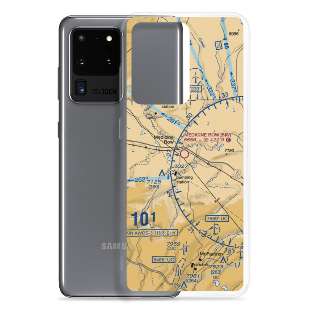 Medicine Bow Airport (80V) VFR Sectional Samsung Case Samsung Galaxy S20 Ultra model shown