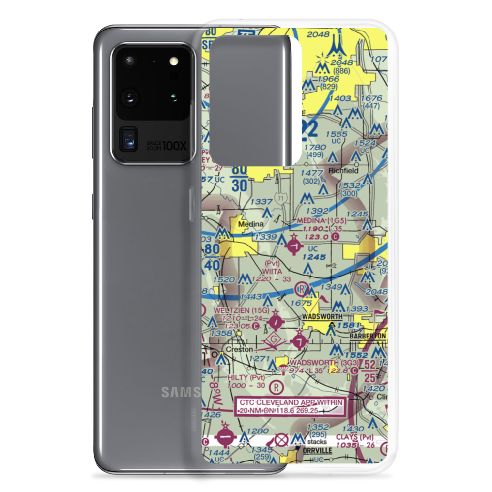 Medina Municipal Airport (1G5) VFR Sectional Samsung Case Samsung Galaxy S20 Ultra model shown