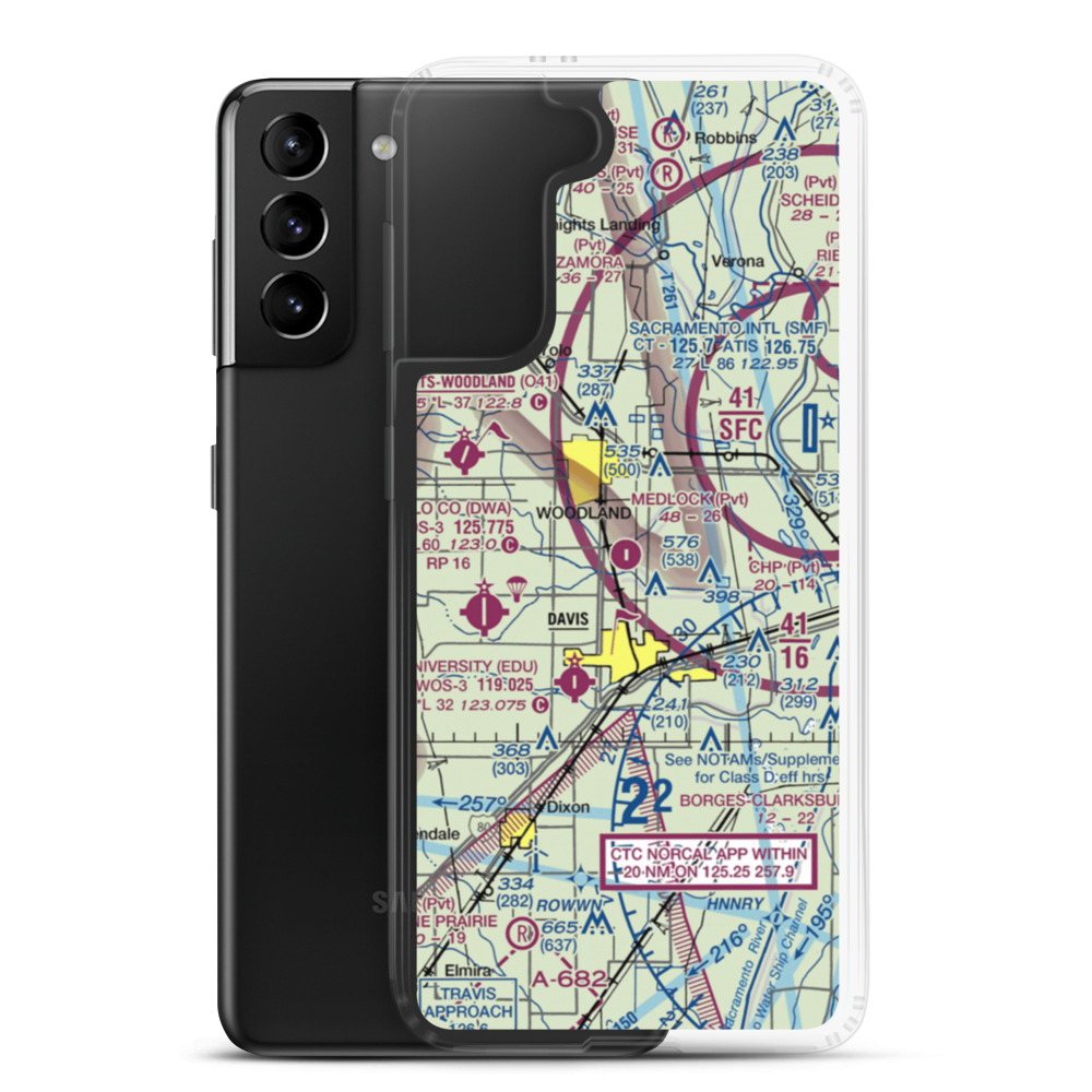 Medlock Field (69CL) VFR Sectional Samsung Case Samsung Galaxy S21 Plus model shown