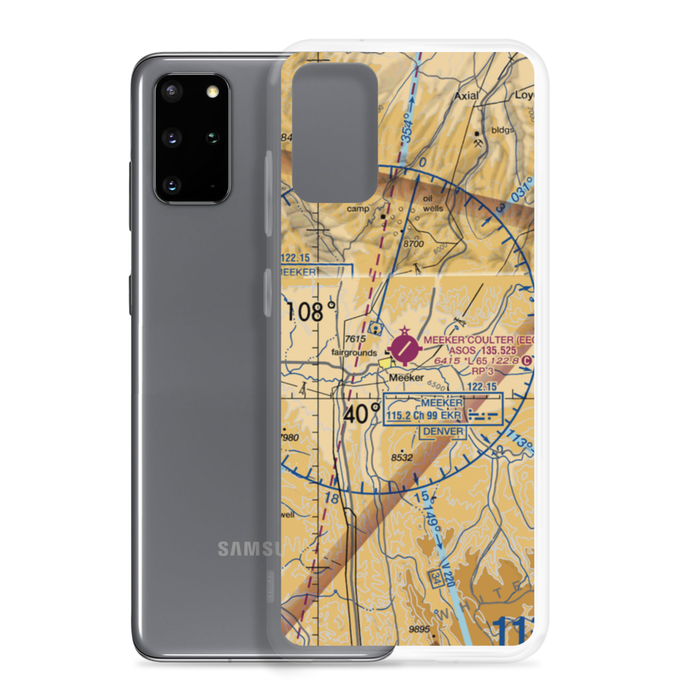 Meeker Airport (EEO) VFR Sectional Samsung Case Samsung Galaxy S20 Plus model shown