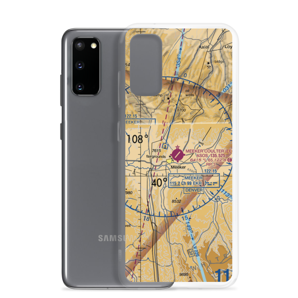 Meeker Airport (EEO) VFR Sectional Samsung Case Samsung Galaxy S20 model shown