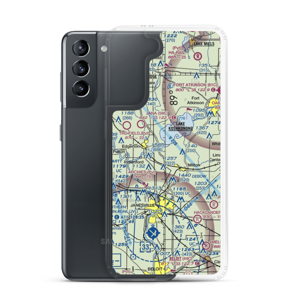 Meier Airport (WI99) VFR Sectional Samsung Case Samsung Galaxy S21 model shown