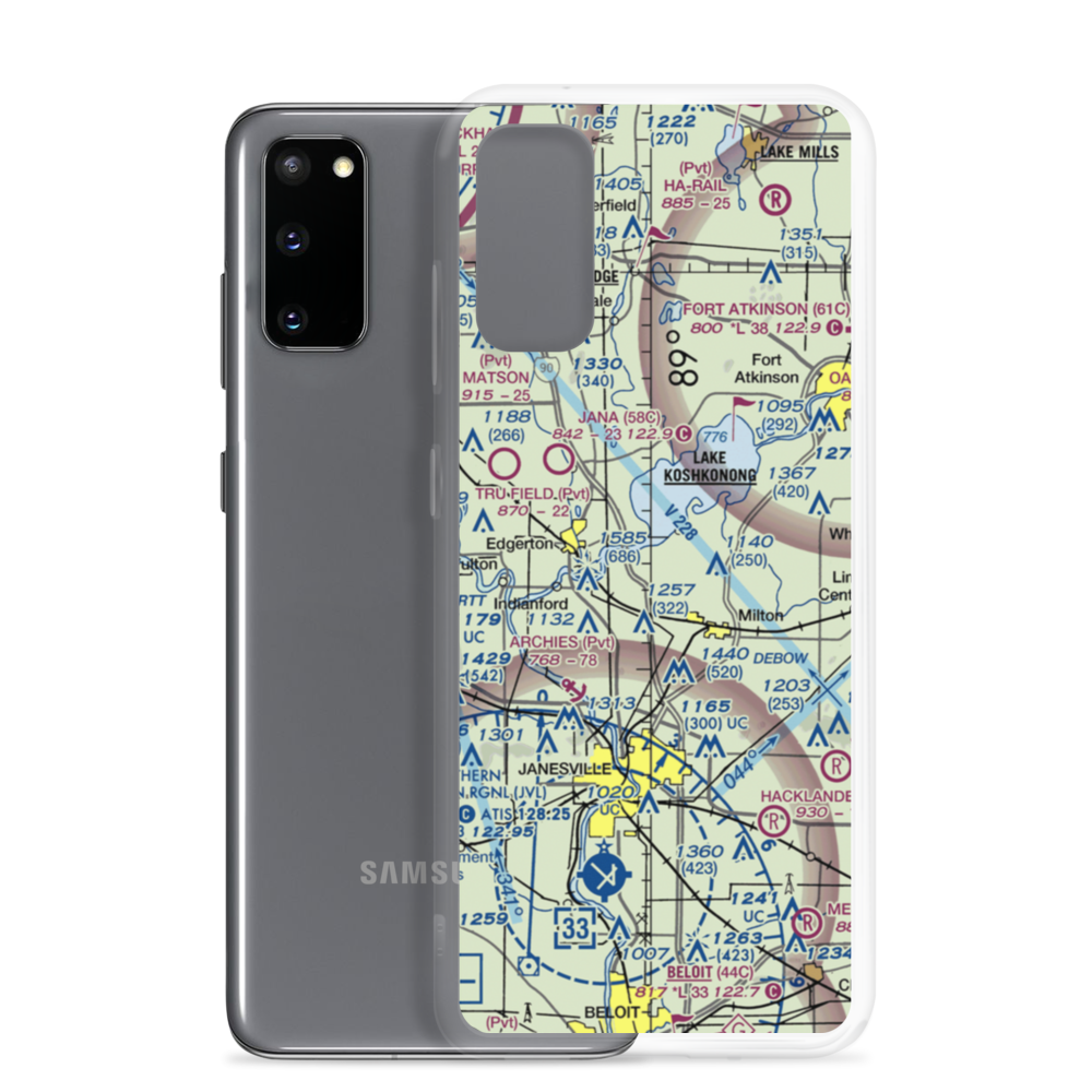Meier Airport (WI99) VFR Sectional Samsung Case Samsung Galaxy S20 model shown