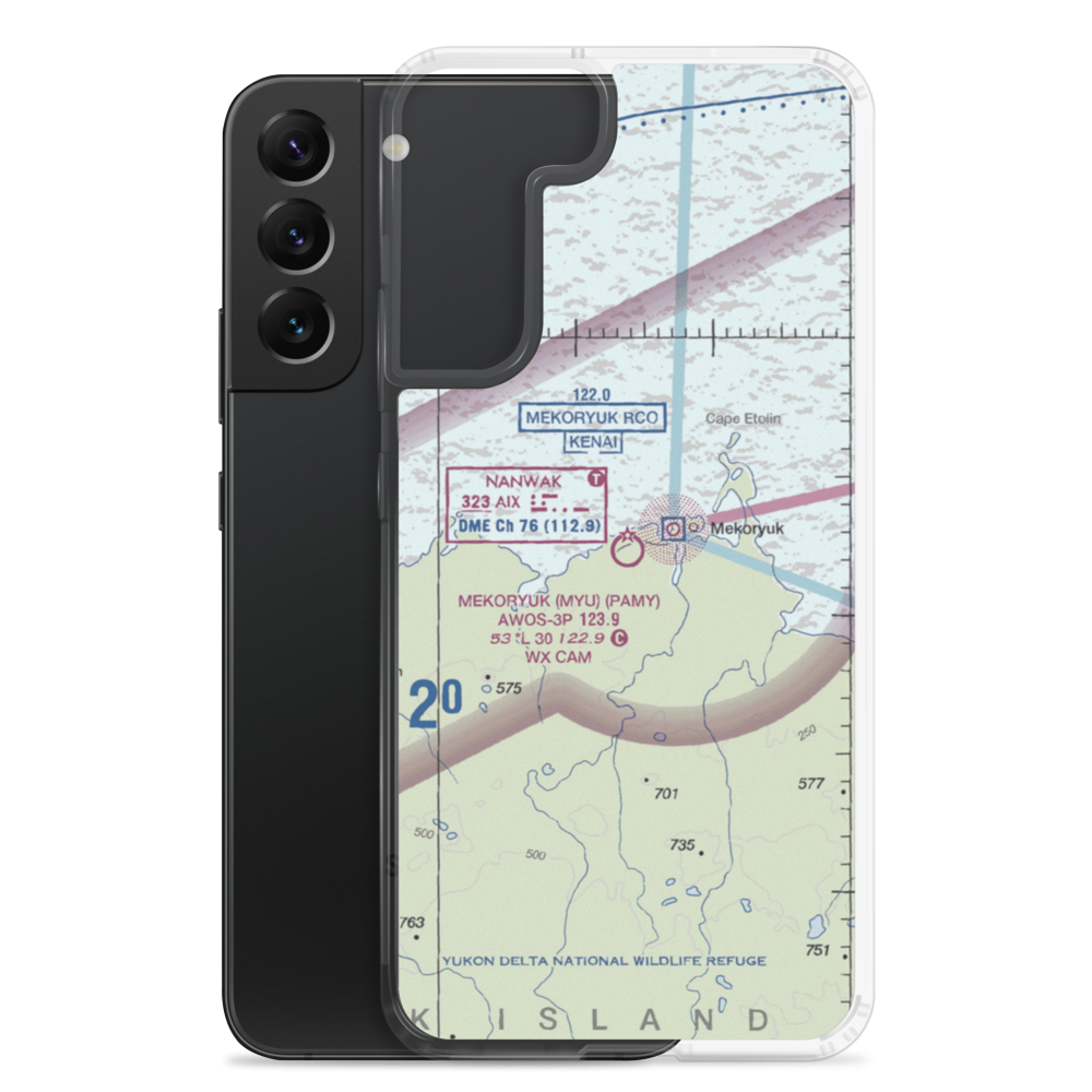 Mekoryuk Airport (MYU) VFR Sectional Samsung Case Samsung Galaxy S22 Plus model shown
