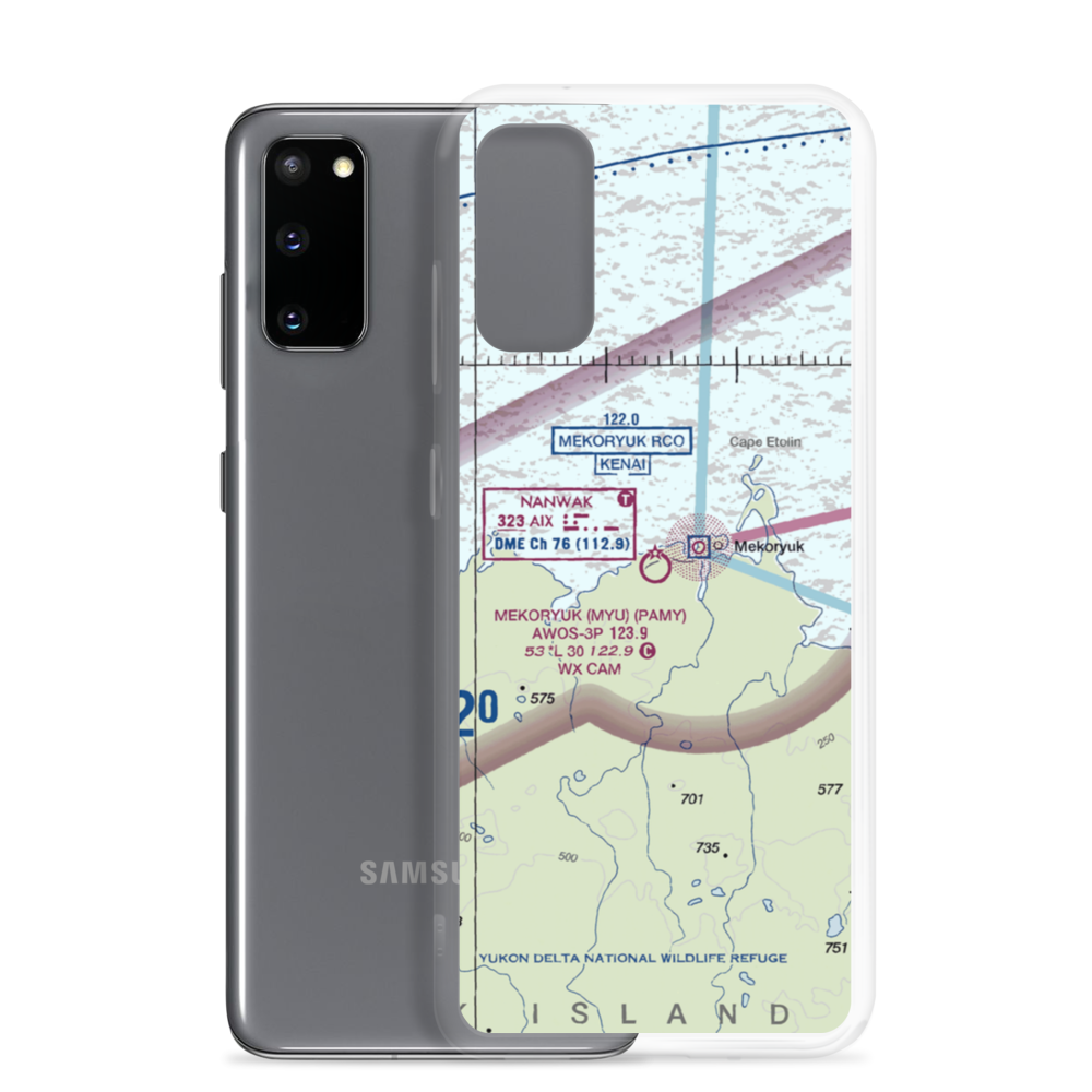 Mekoryuk Airport (MYU) VFR Sectional Samsung Case Samsung Galaxy S20 model shown