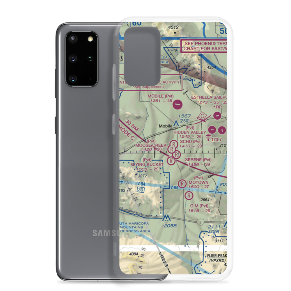 Mel's Ranch Airport (AZ78) VFR Sectional Samsung Case Samsung Galaxy S20 Plus model shown