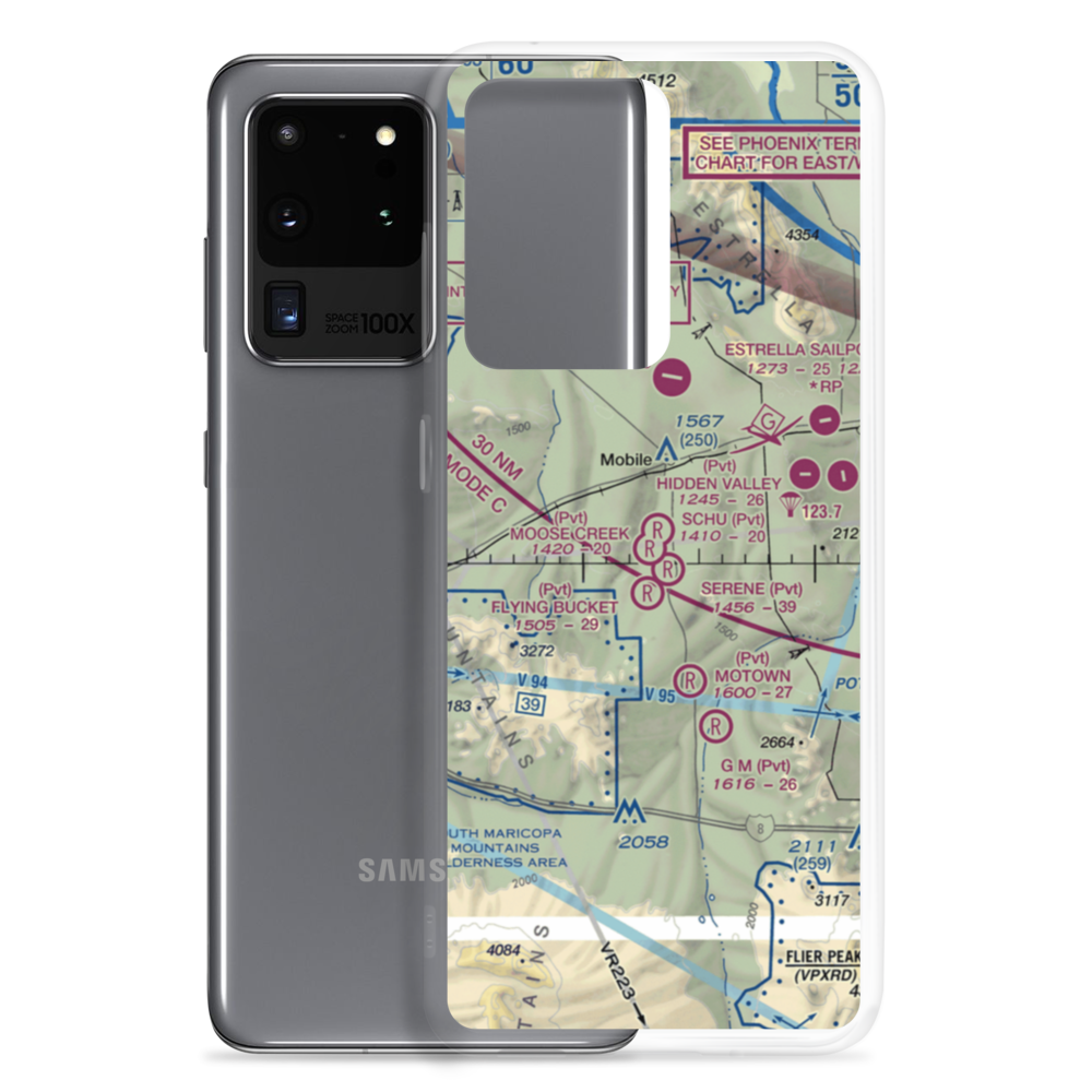 Mel's Ranch Airport (AZ78) VFR Sectional Samsung Case Samsung Galaxy S20 Ultra model shown