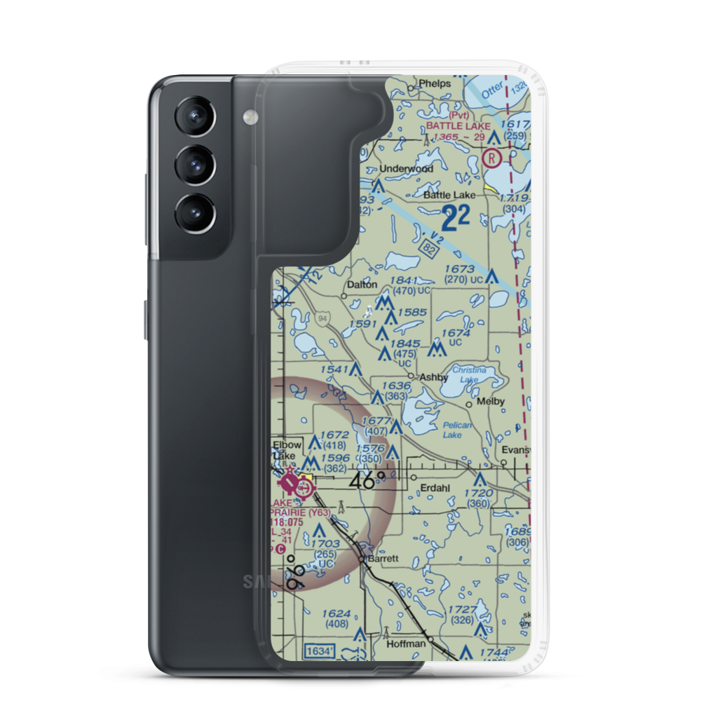 Melby Airport (13MN) VFR Sectional Samsung Case Samsung Galaxy S21 model shown