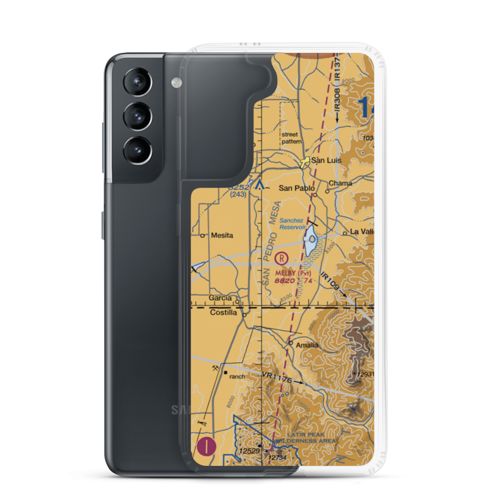 Melby Ranch Airstrip (33CO) VFR Sectional Samsung Case Samsung Galaxy S21 model shown