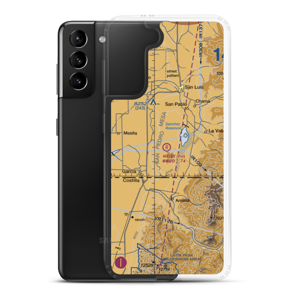Melby Ranch Airstrip (33CO) VFR Sectional Samsung Case Samsung Galaxy S21 Plus model shown