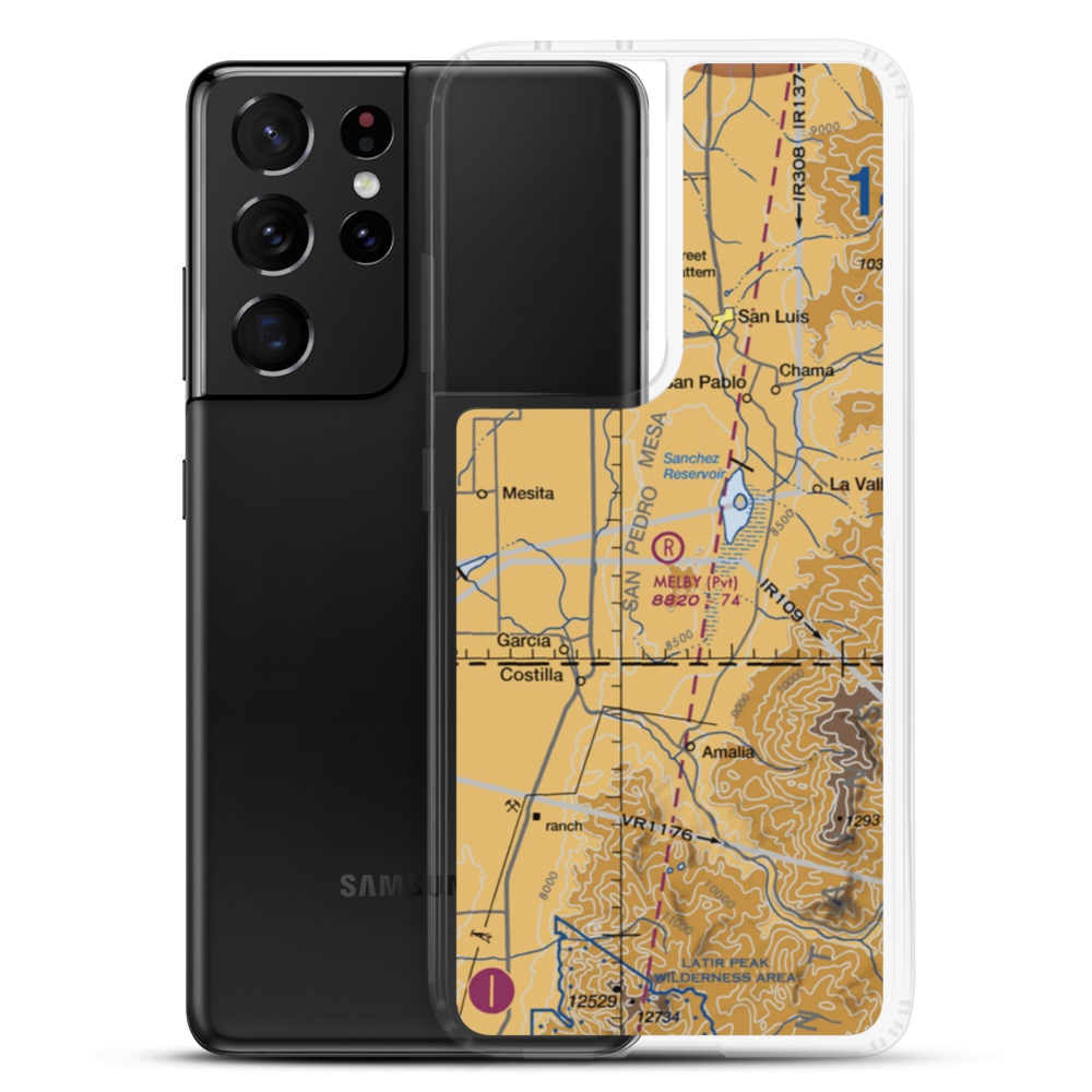Melby Ranch Airstrip (33CO) VFR Sectional Samsung Case Samsung Galaxy S21 Ultra model shown
