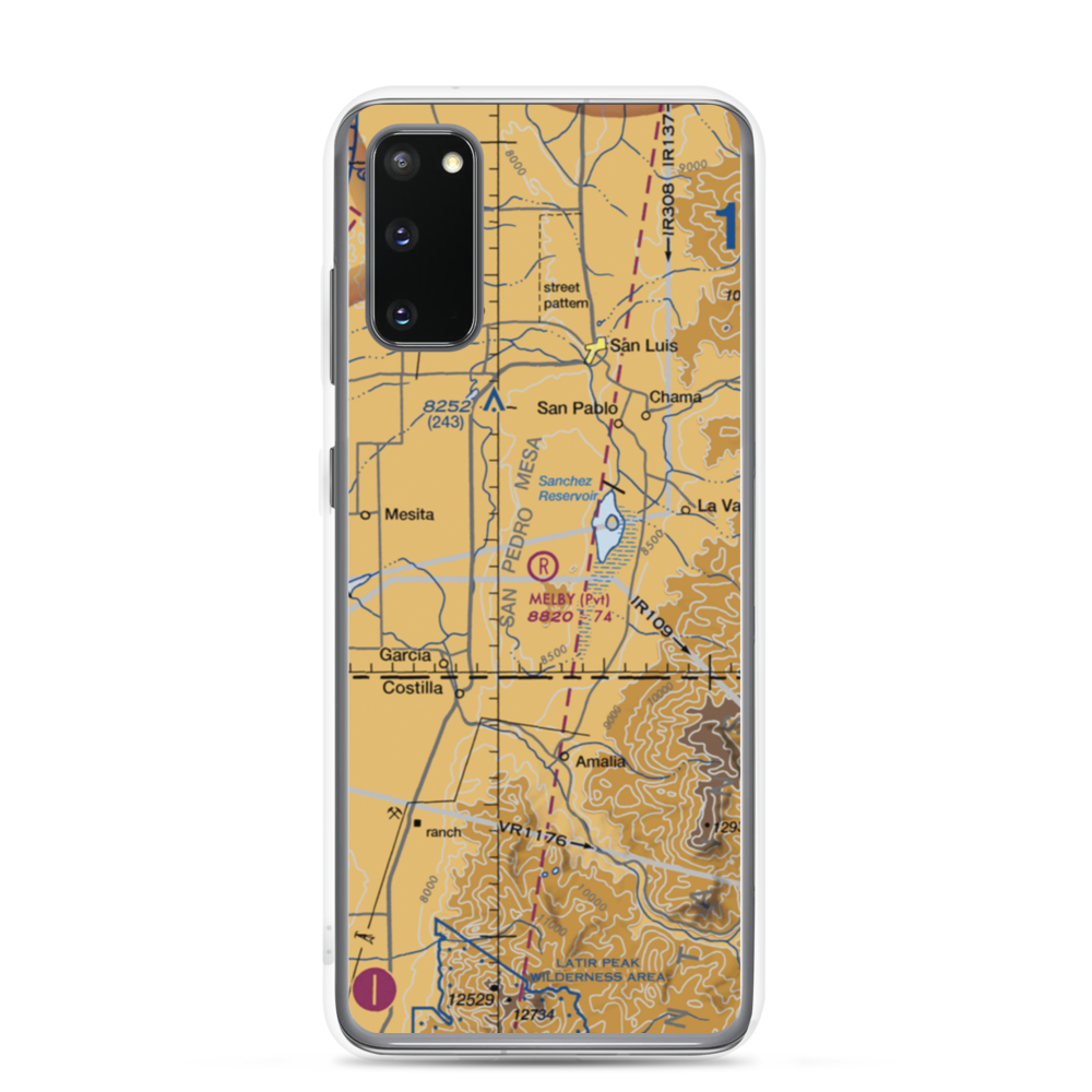 Melby Ranch Airstrip (33CO) VFR Sectional Samsung Case Samsung Galaxy S20 model shown