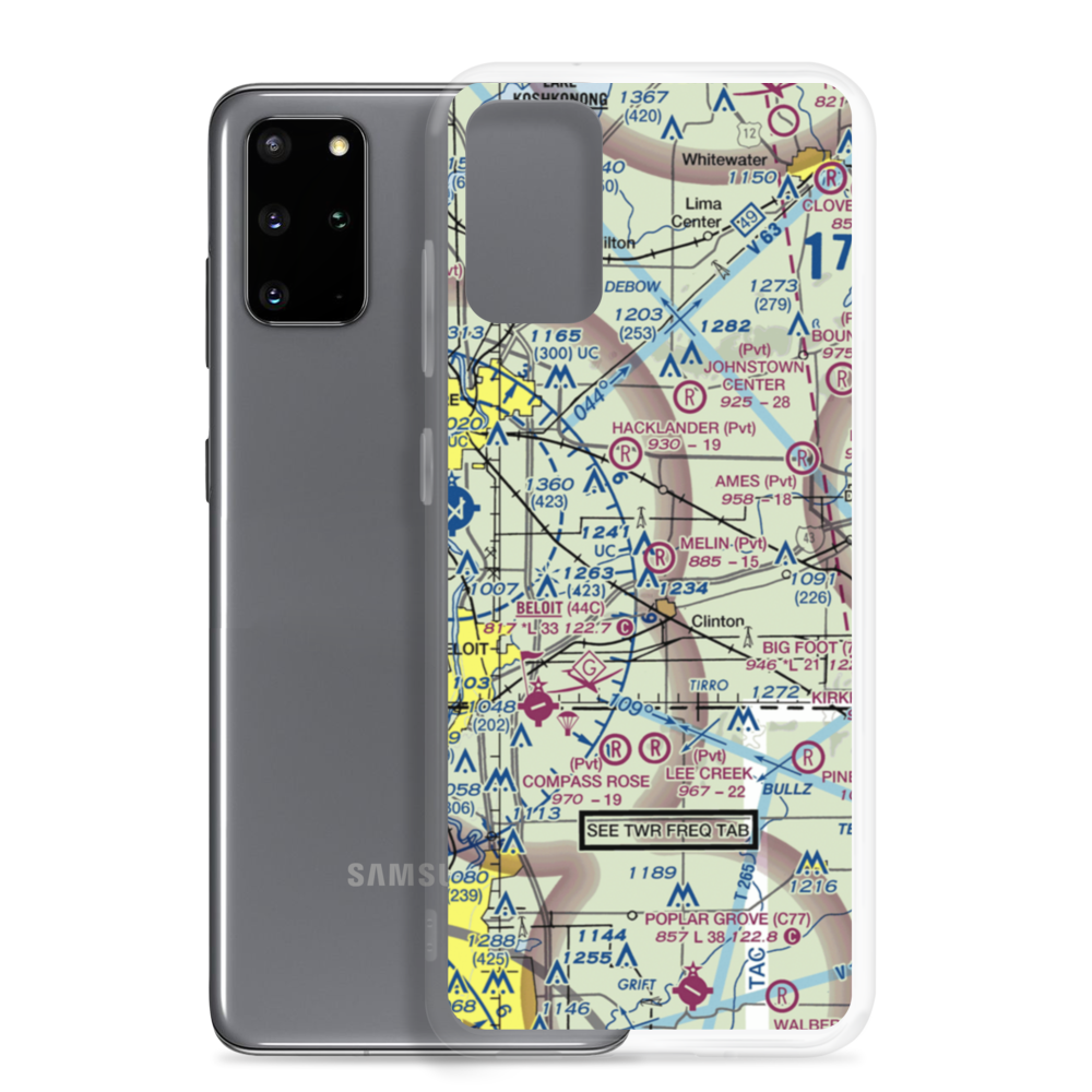 Melin Farms Airport (3WI6) VFR Sectional Samsung Case Samsung Galaxy S20 Plus model shown