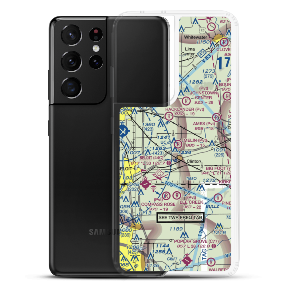 Melin Farms Airport (3WI6) VFR Sectional Samsung Case Samsung Galaxy S21 Ultra model shown