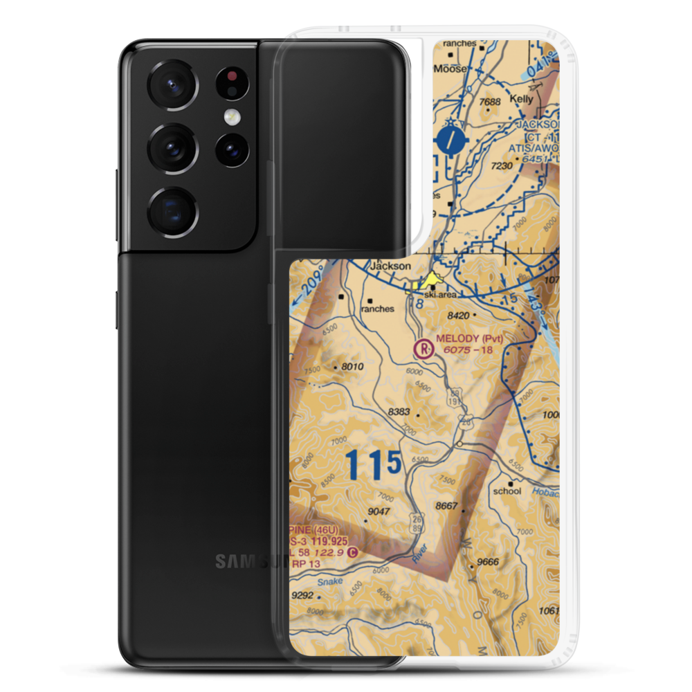 Melody Ranch Airport (WY31) VFR Sectional Samsung Case Samsung Galaxy S21 Ultra model shown