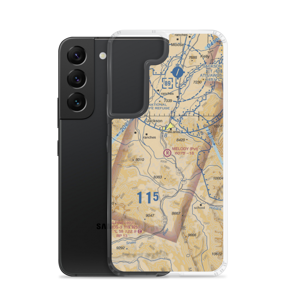 Melody Ranch Airport (WY31) VFR Sectional Samsung Case Samsung Galaxy S22 model shown