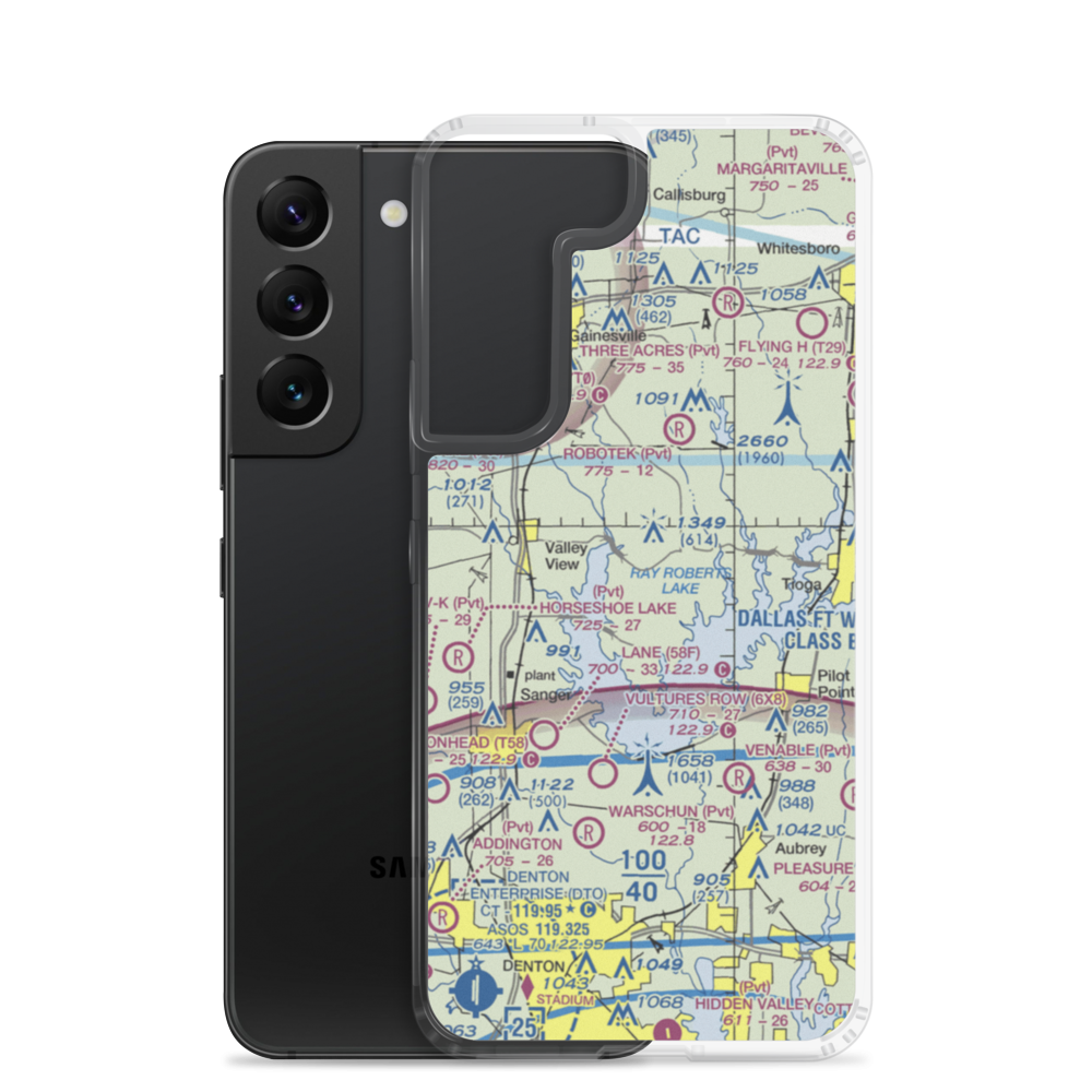 Melody Ranch Airport (XA78) VFR Sectional Samsung Case Samsung Galaxy S22 model shown