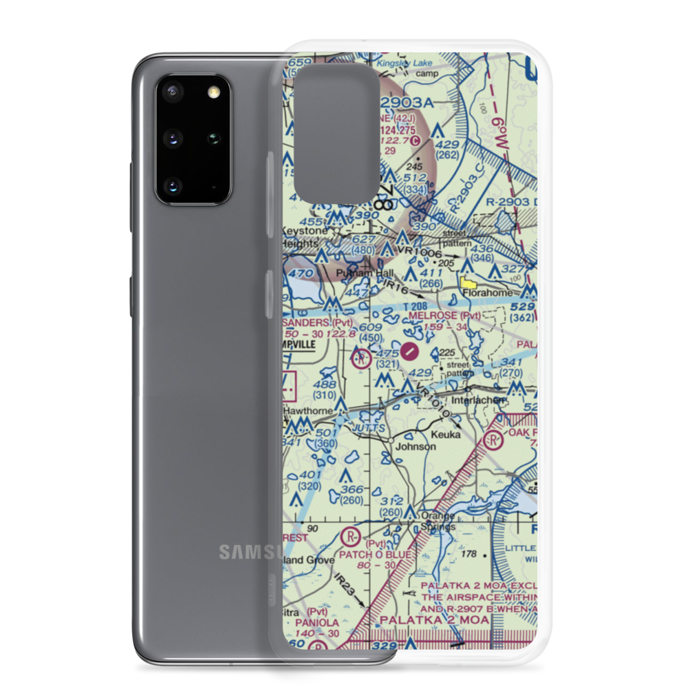 Melrose Landing Airport (FD22) VFR Sectional Samsung Case Samsung Galaxy S20 Plus model shown