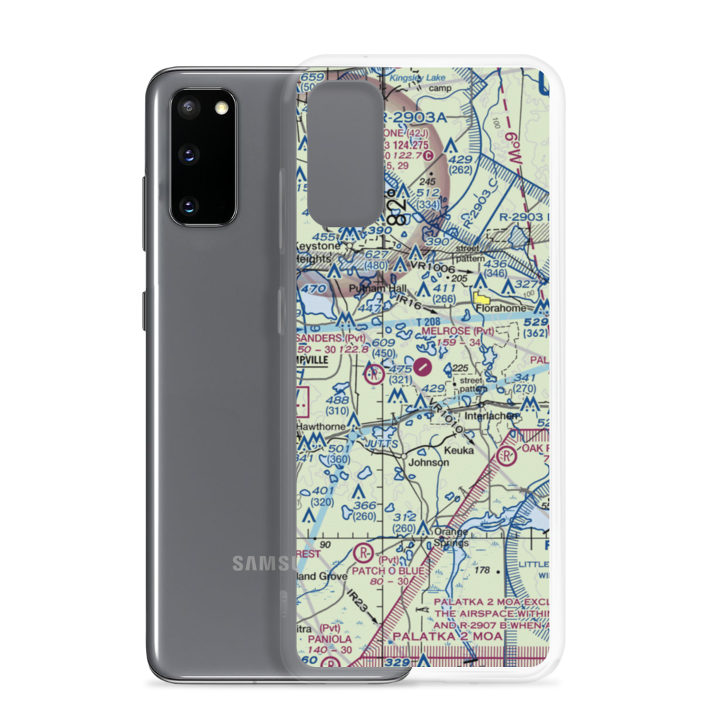 Melrose Landing Airport (FD22) VFR Sectional Samsung Case Samsung Galaxy S20 model shown