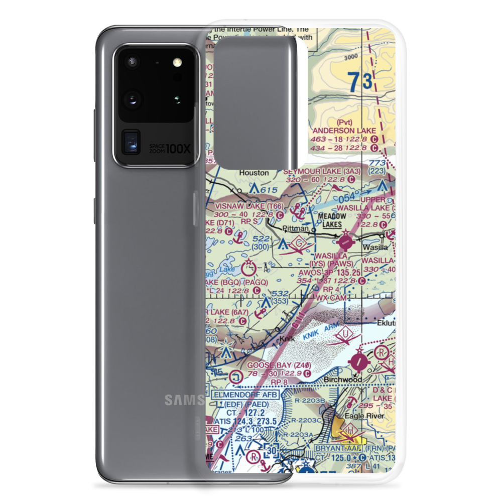 Mels Airport (38AK) VFR Sectional Samsung Case Samsung Galaxy S20 Ultra model shown