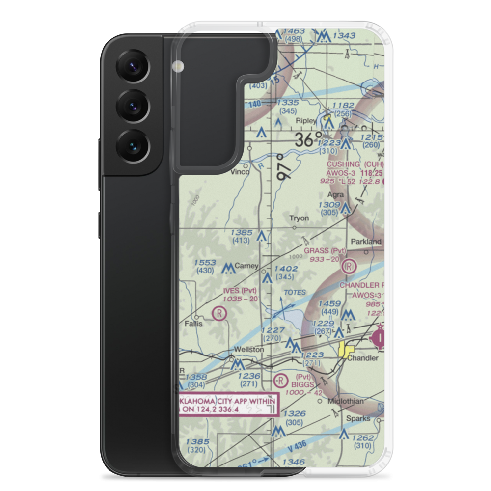 Melton Airport (US-0116) VFR Sectional Samsung Case Samsung Galaxy S22 Plus model shown