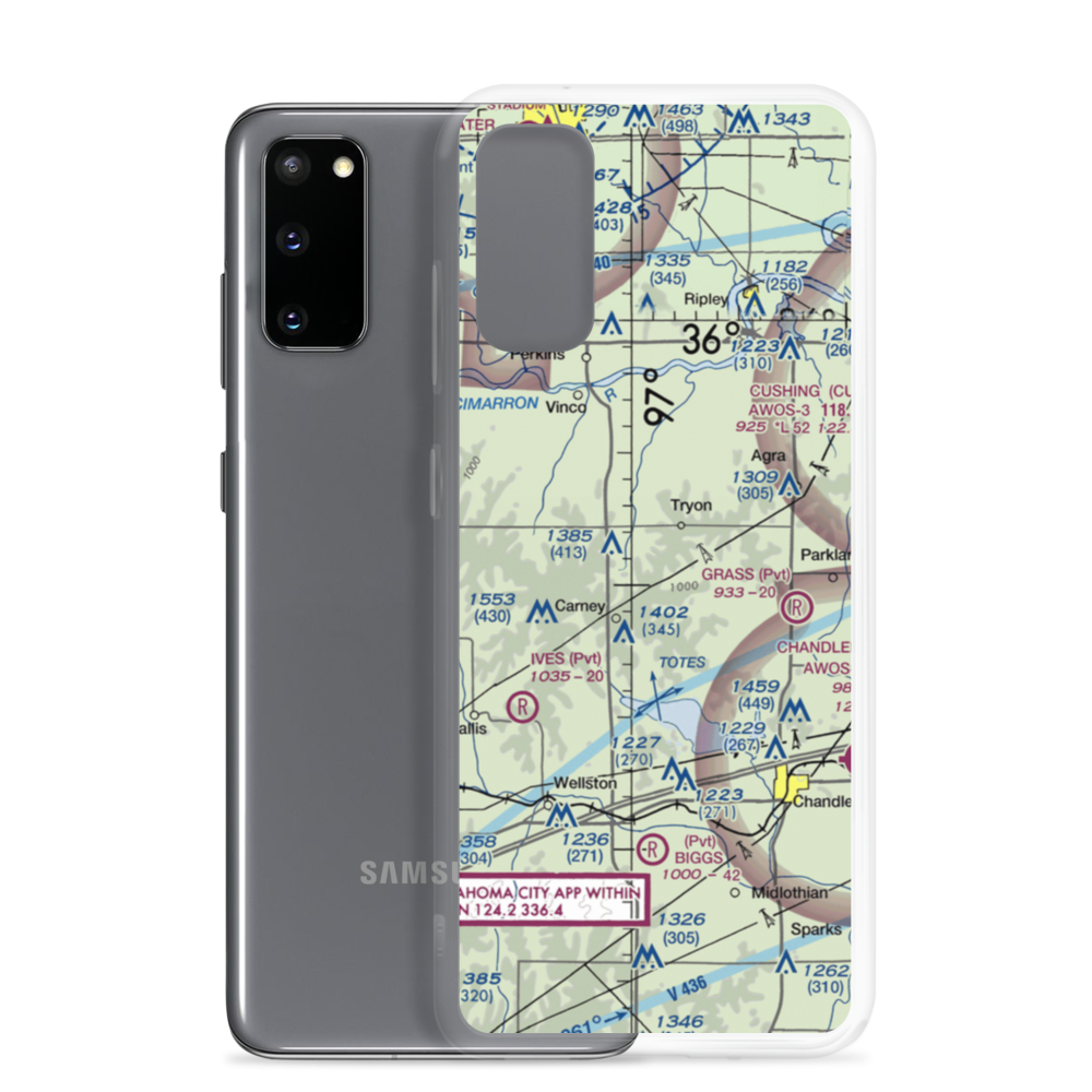 Melton Airport (US-0116) VFR Sectional Samsung Case Samsung Galaxy S20 model shown