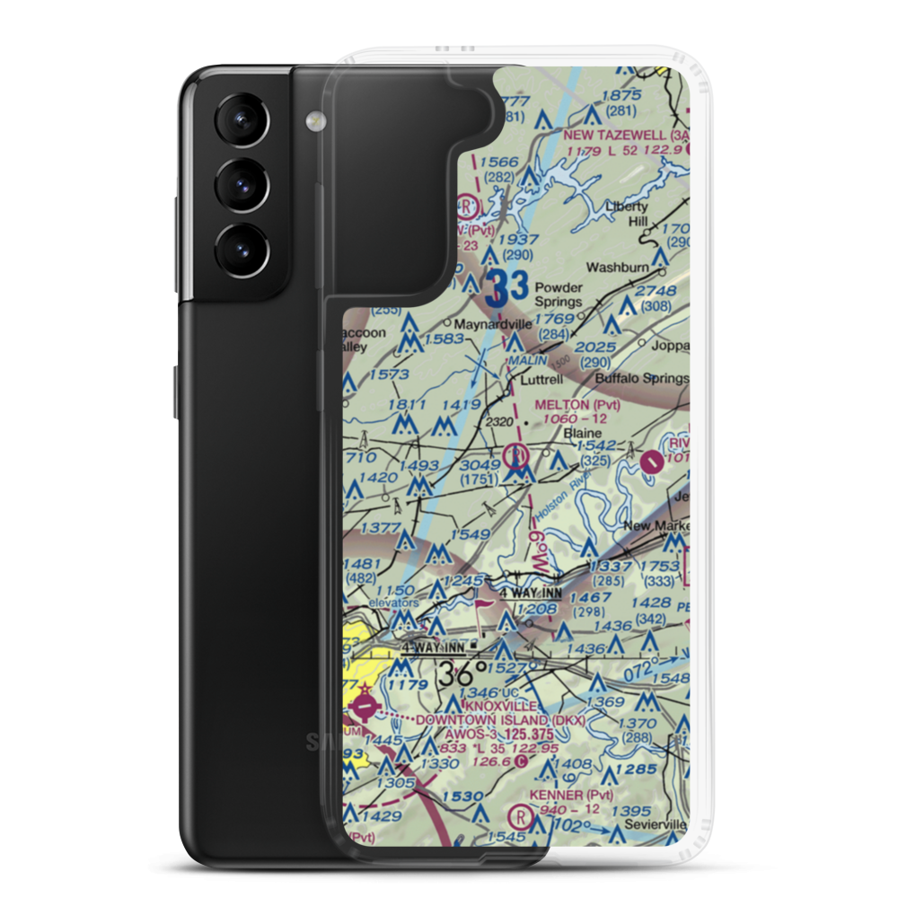 Melton Field (4TN0) VFR Sectional Samsung Case Samsung Galaxy S21 Plus model shown