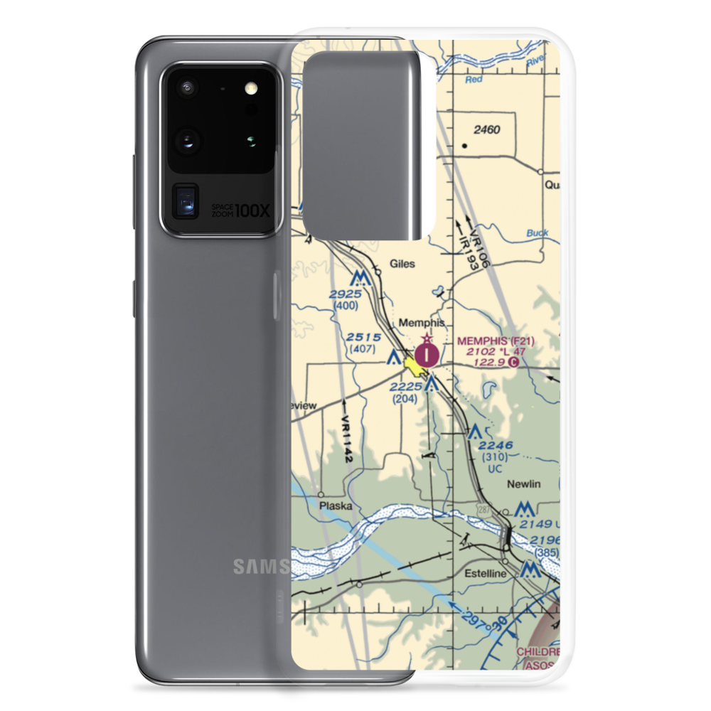 Memphis Municipal Airport (F21) VFR Sectional Samsung Case Samsung Galaxy S20 Ultra model shown
