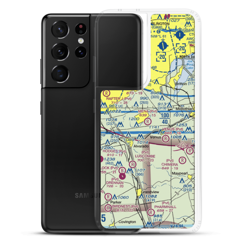Mena Airport (85TA) VFR Sectional Samsung Case Samsung Galaxy S21 Ultra model shown