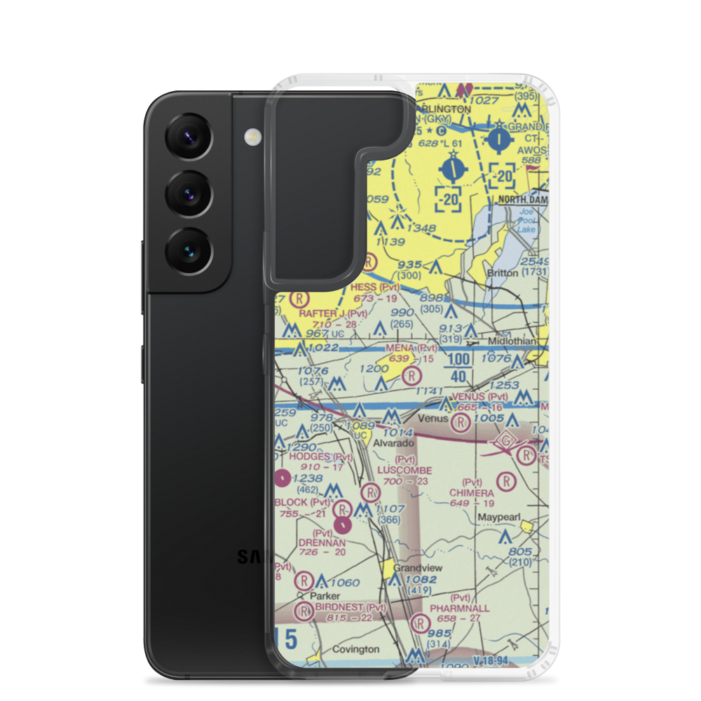 Mena Airport (85TA) VFR Sectional Samsung Case Samsung Galaxy S22 model shown