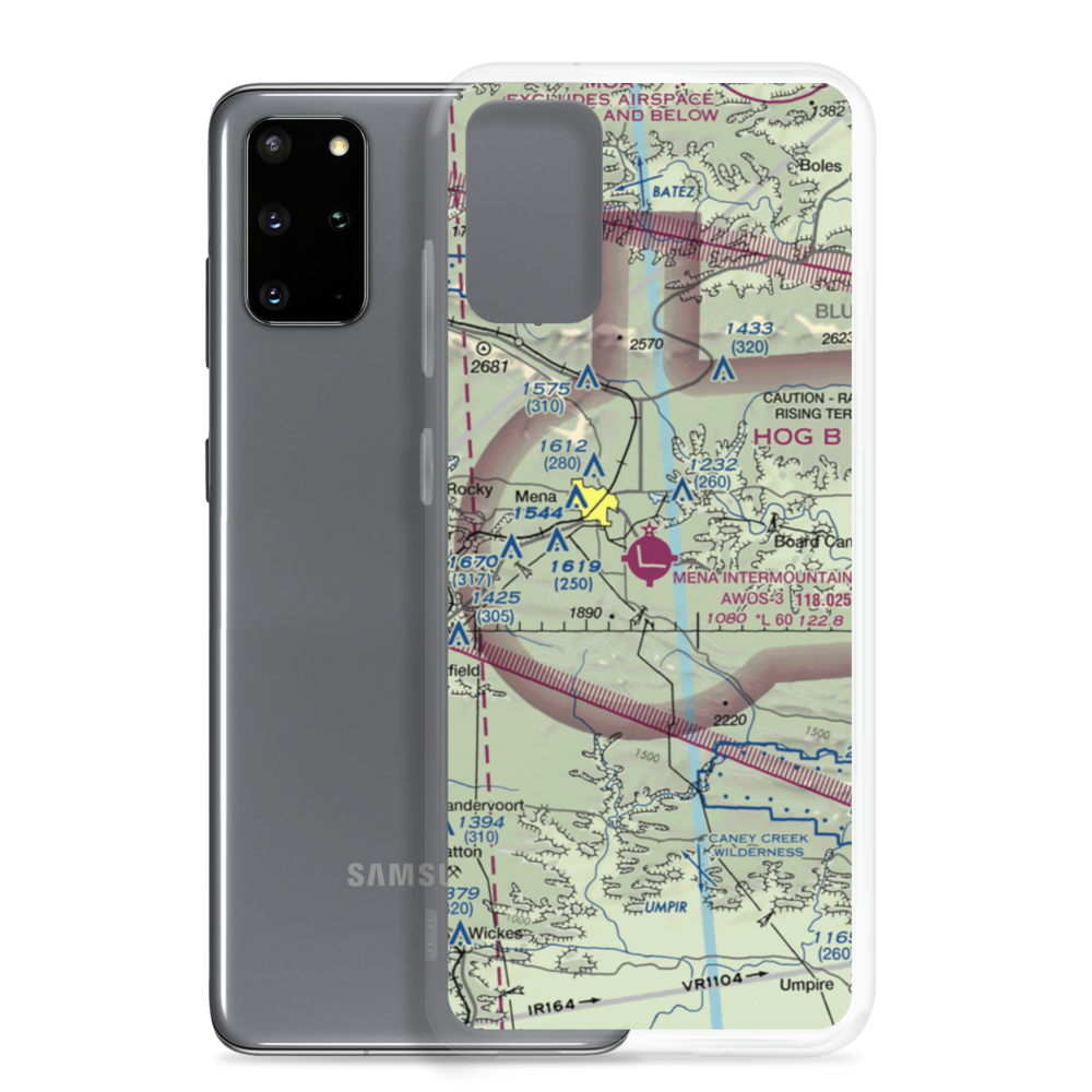 Mena Intermountain Municipal Airport (MEZ) VFR Sectional Samsung Case Samsung Galaxy S20 Plus model shown