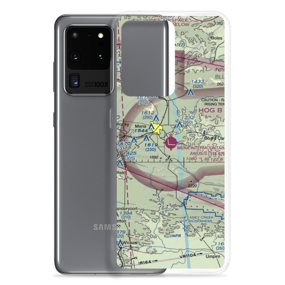 Mena Intermountain Municipal Airport (MEZ) VFR Sectional Samsung Case Samsung Galaxy S20 Ultra model shown