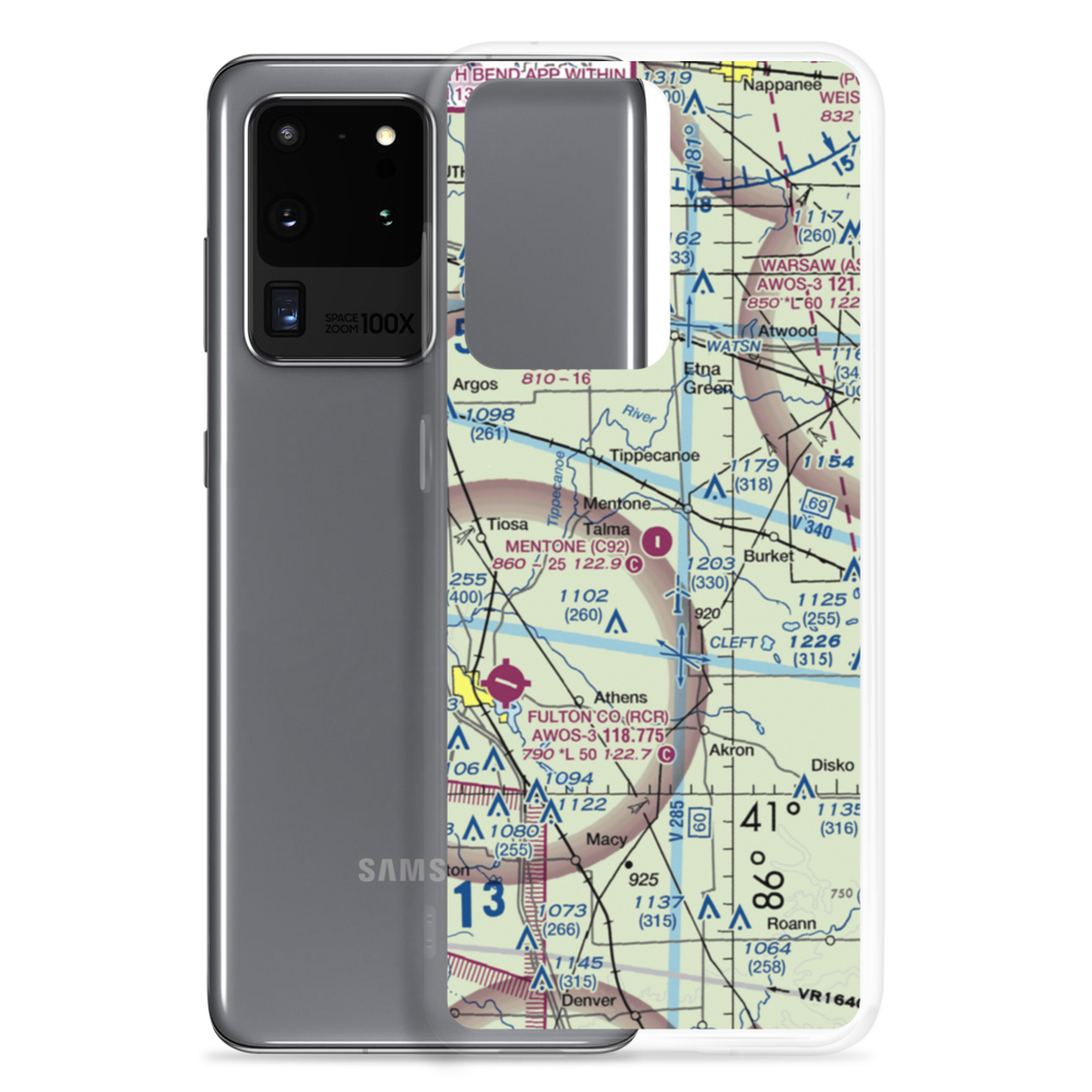 Mentone Airport (C92) VFR Sectional Samsung Case Samsung Galaxy S20 Ultra model shown