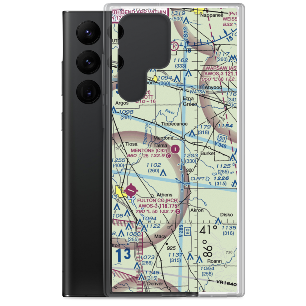 Mentone Airport (C92) VFR Sectional Samsung Case Samsung Galaxy S22 Ultra model shown
